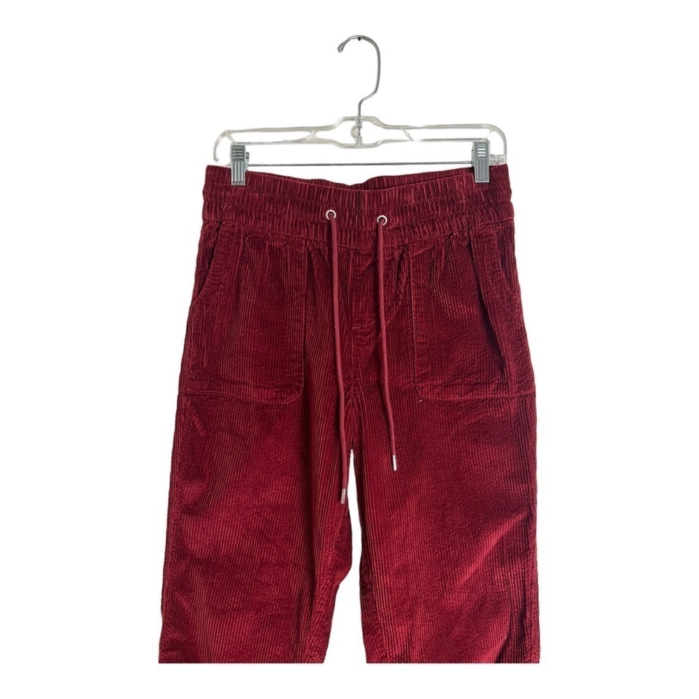 Time And Tru Corduroy Ruby Burgundy Pant With Adjustable Waist String Size 0-2 - Picture 7 of 10